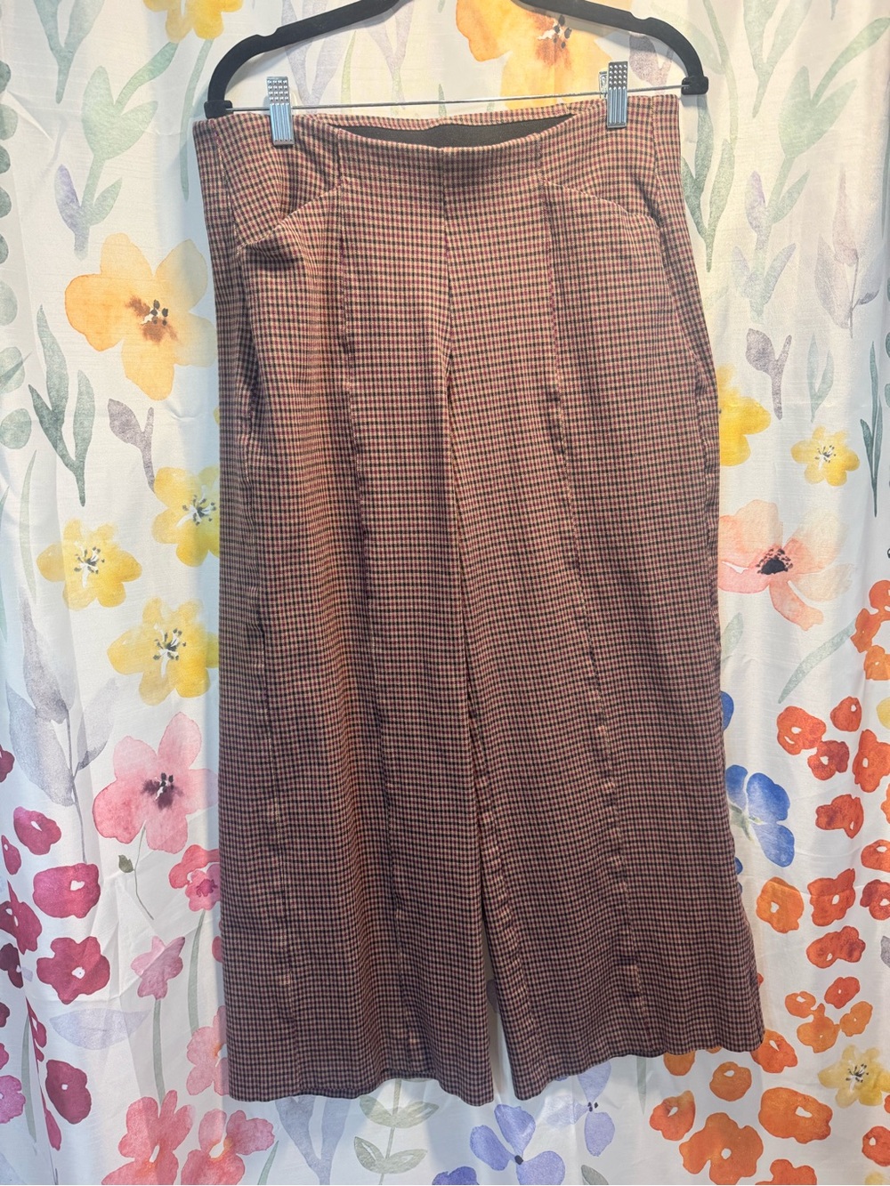 Old Navy High-Rise Pixie Wide-Leg Plaid Pants